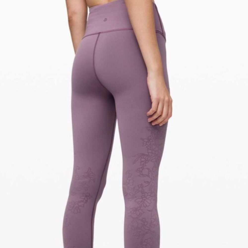 lululemon athletica Purple Floral High-Rise Leggings